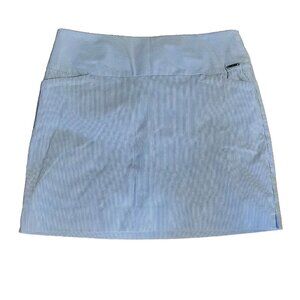 SC & CO Blue White Striped Pull On Skort with Pockets Womens Size XL